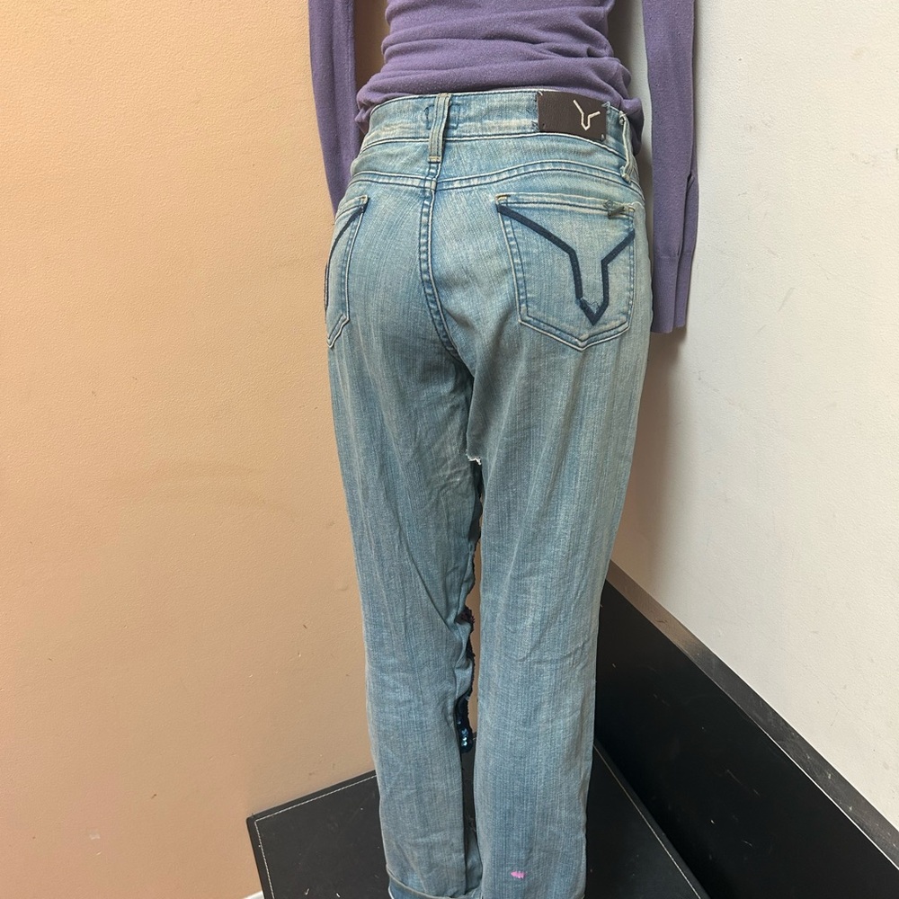 Sequin Patchwork Jeans - image 7